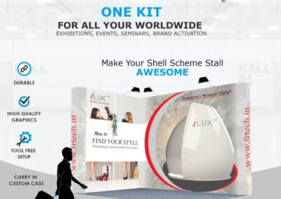 L Shaped Corner Portable Exhibition Kit