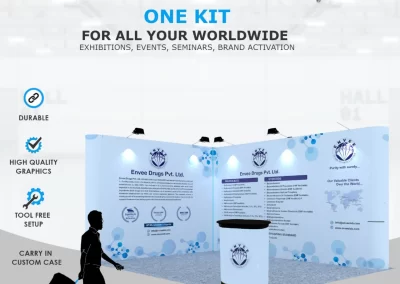 12 sq Mtr Portable Exhibition Booth India