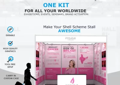 9 SQUARE mETER pORTBLE BANNER KIT 1 SIDE OPEN