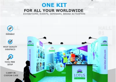 9 Sq Meter Portable Exhibition stall 1 Side Open (1)