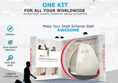 4m x 3m 2-Side Open Corner Portable Exhibition Stand