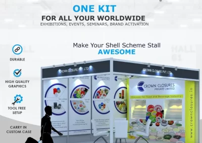 9 Sq Mtr Portable Exhibition Stand 2 Sides Open 4