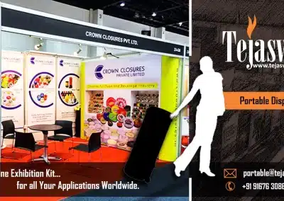 12 Sq Mtr Corner Food Packaging Portable Exhibition Kit