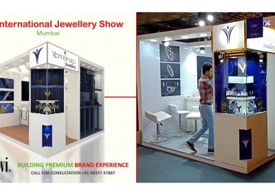Jwellery Exhibition Stall designer Fabricator IIJS Expo Mumbai India