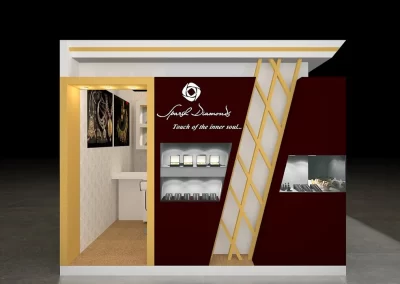 Gems, jewellery, Diamond Exhibition Stall Designer IIJS India Mumbai
