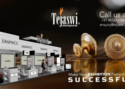 Gems, jewellery, Diamond Exhibition Stall Designer IIJS India Mumbai
