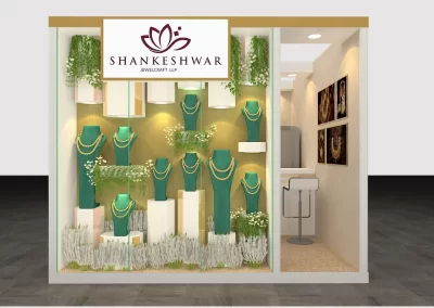 Gems, jewellery, Diamond Exhibition Stall Designer IIJS India Mumbai