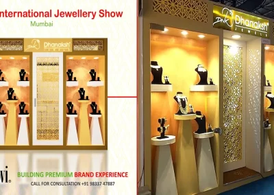 Jwellery Exhibition Stall designer Fabricator IIJS Expo Mumbai India